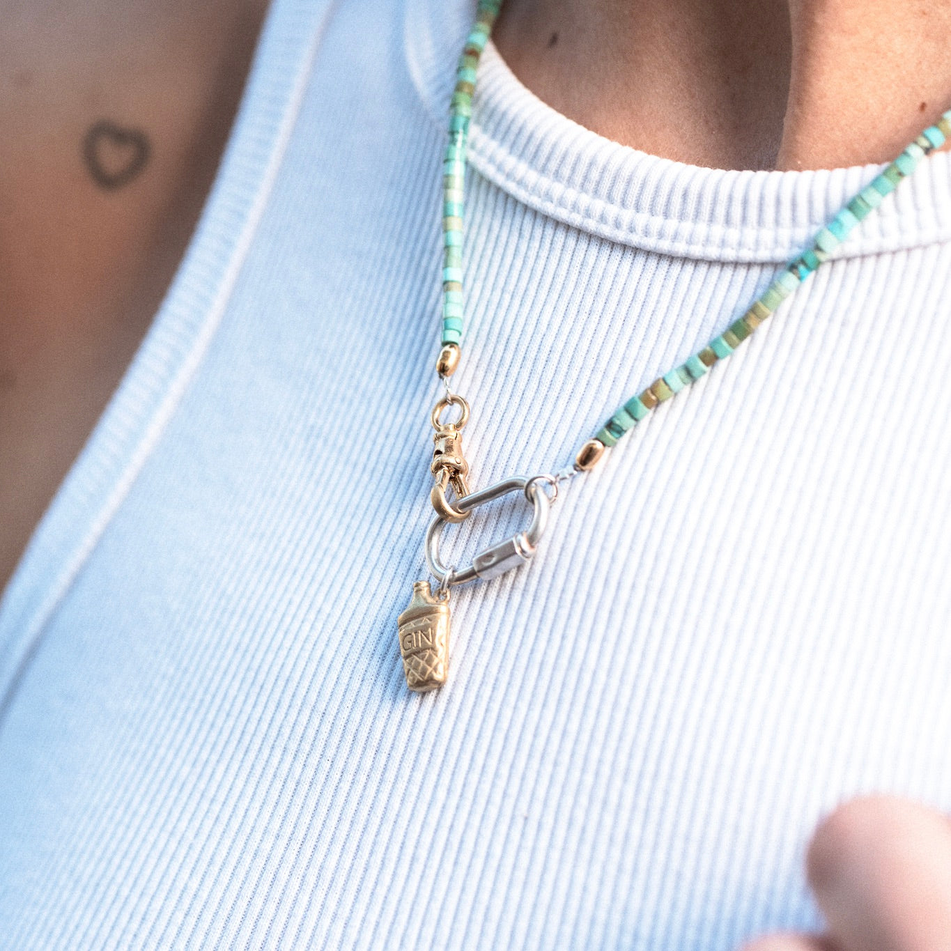 TURQUOISE FLASK NECKLACE