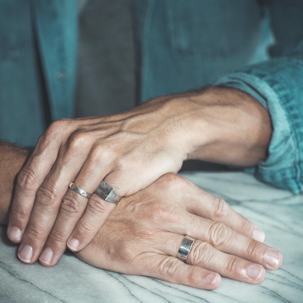 bague homme poinçon argent massif