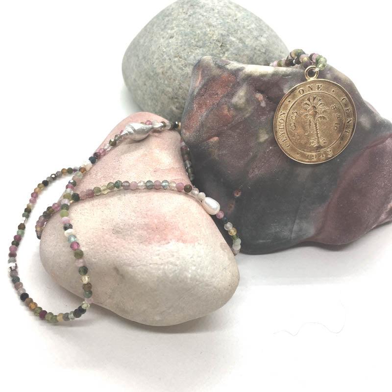 COLLIER CHAMAEROPS 1 TOURMALINE - Maison Vanité