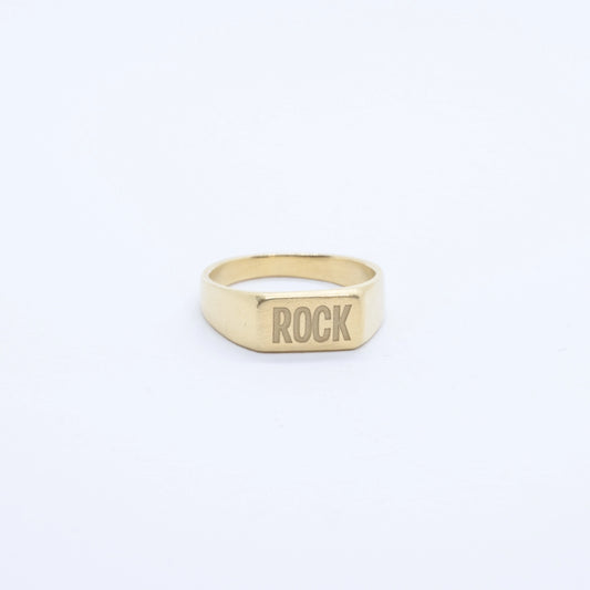 ROCK SIGNET RING